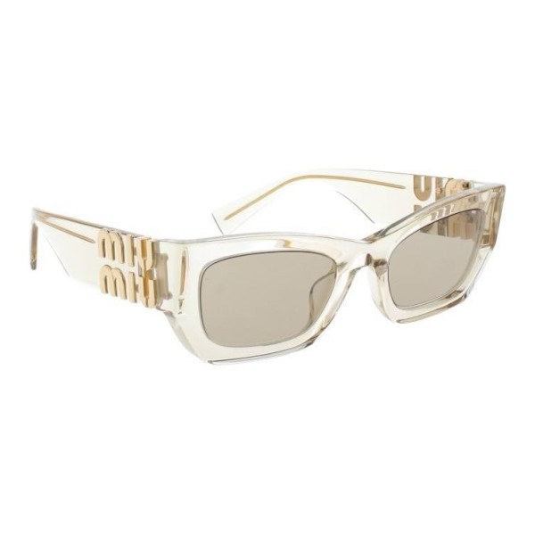 MIU MIU Acetate Rectangular Sunglasses Women's White