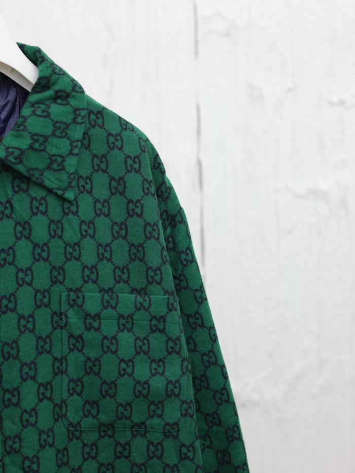 GUCCI Pre Owned 2010s Monogram Wool Jacket