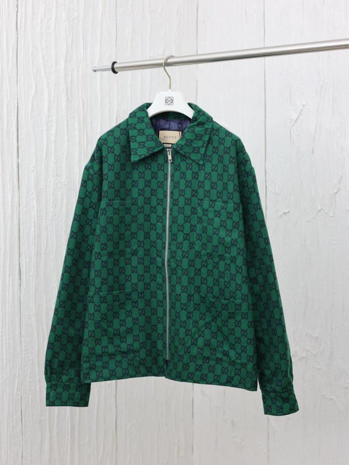 GUCCI Pre Owned 2010s Monogram Wool Jacket