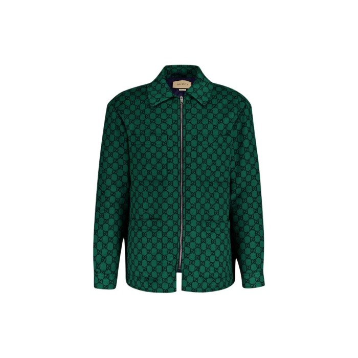 GUCCI Pre Owned 2010s Monogram Wool Jacket