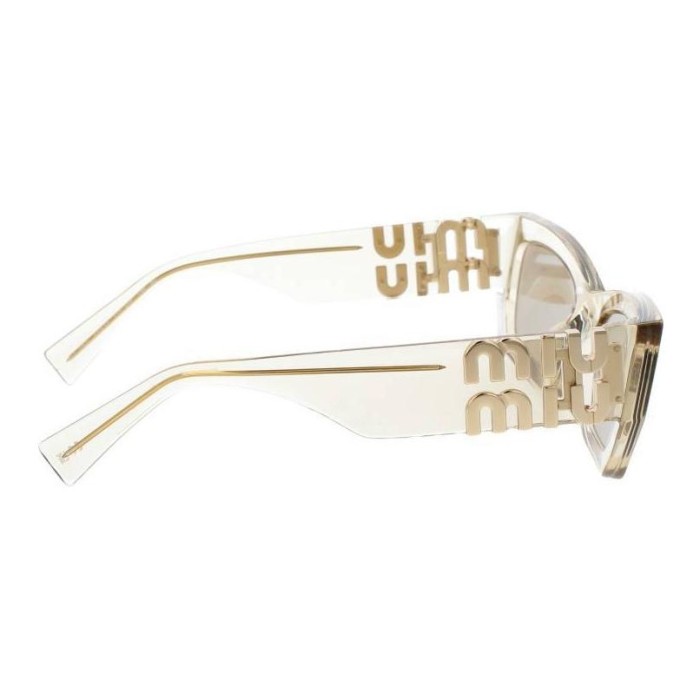 MIU MIU Acetate Rectangular Sunglasses Women's White