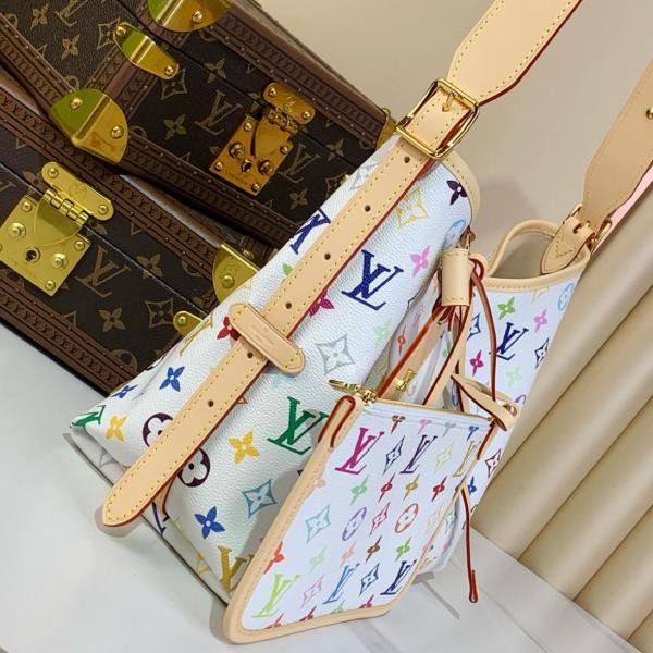 LOUIS VUITTON X Takashi Murakami CarryAll Pm White Multicolored M13661 size 29*12*24 cm