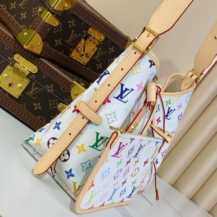 LOUIS VUITTON X Takashi Murakami CarryAll Pm White Multicolored M13661 size 29*12*24 cm