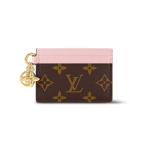 LOUIS VUITTON CHARMS Coated Canvas With Leather Card Holder Women's Brown M82739 size 10.16*0.25*7.37 cm