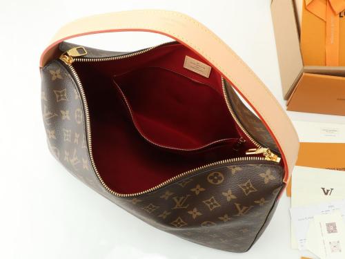 LOUIS VUITTON Slouchy PM Canvas Small Shoulder Bag Women's Brown M11952 size 33*9*22 cm