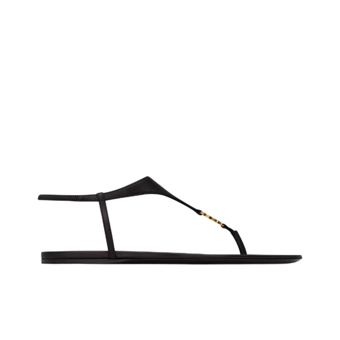 SAINT LAURENT CASSANDRA Strap Sandals Women's Black