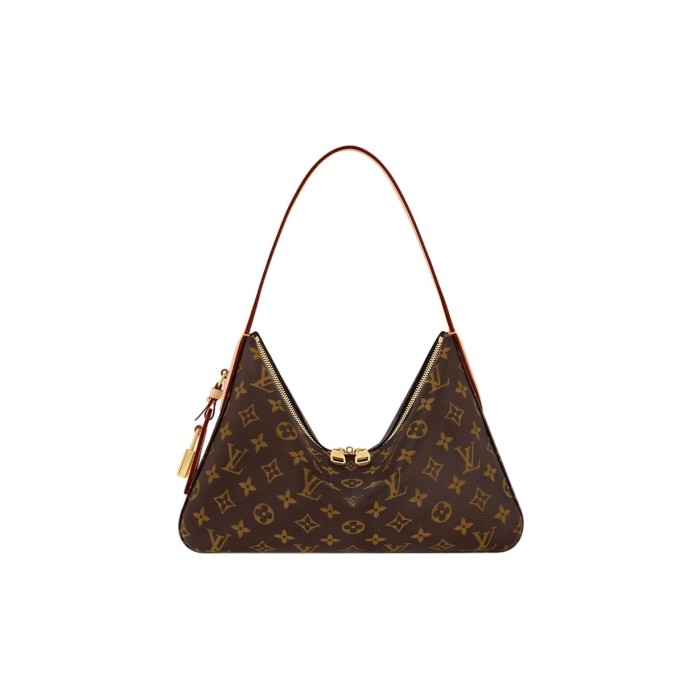 LOUIS VUITTON Slouchy PM Canvas Small Shoulder Bag Women's Brown M11952 size 33*9*22 cm