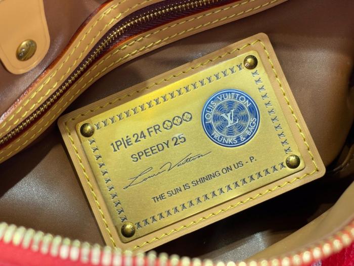 LOUIS VUITTON Speedy P9 Bandoulière 25 Monogram Leather Red M24425 size 25*15*15 cm