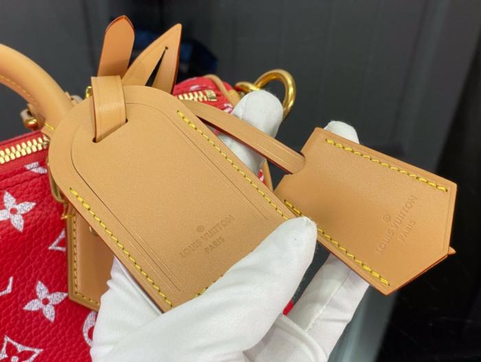 LOUIS VUITTON Speedy P9 Bandoulière 25 Monogram Leather Red M24425 size 25*15*15 cm