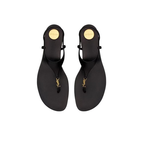 SAINT LAURENT CASSANDRA Strap Sandals Women's Black