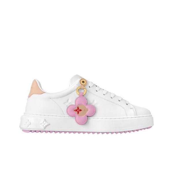 LOUIS VUITTON Time Out Low-Top Skateboard Shoes Women's White