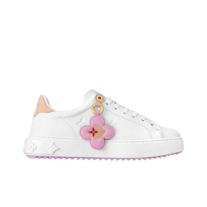 LOUIS VUITTON Time Out Low-Top Skateboard Shoes Women's White
