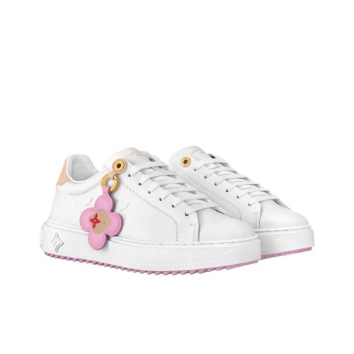LOUIS VUITTON Time Out Low-Top Skateboard Shoes Women's White