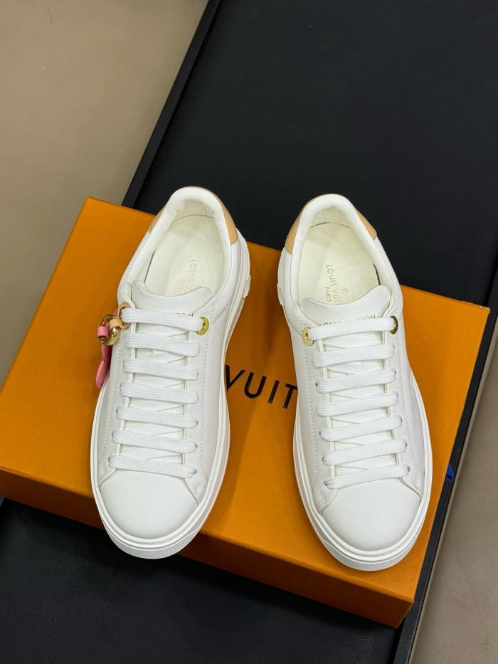 LOUIS VUITTON Time Out Low-Top Skateboard Shoes Women's White