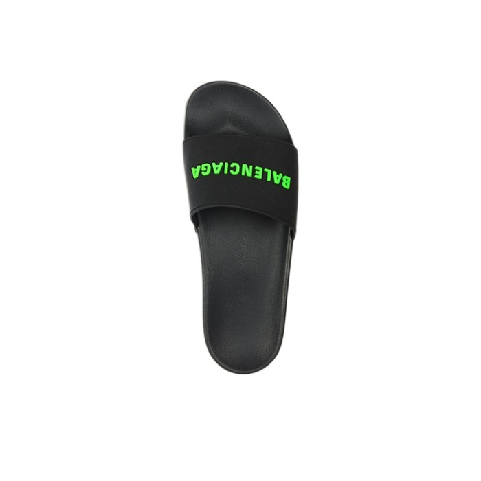 Balenciaga Pool Slide Black Fluo Green