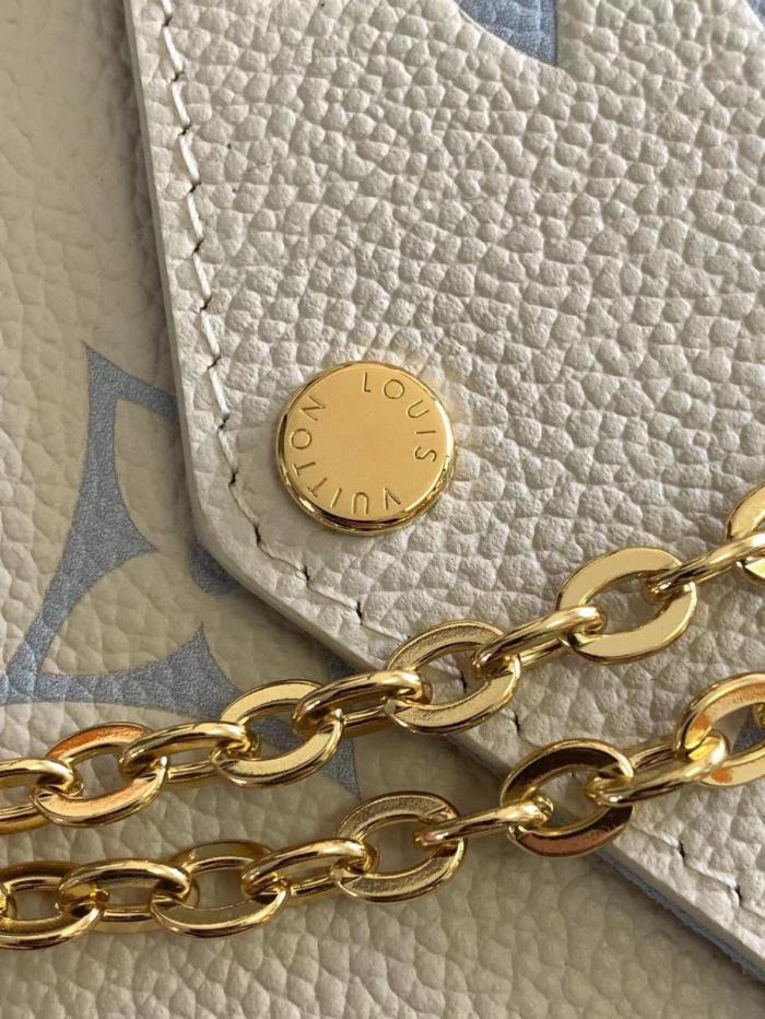 LOUIS VUITTON Pochette Félicie Monogram Empreinte Leather M83025 size 21*3*12 cm