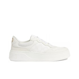 GUCCI Gg Canvas Trainer 'White Grey'