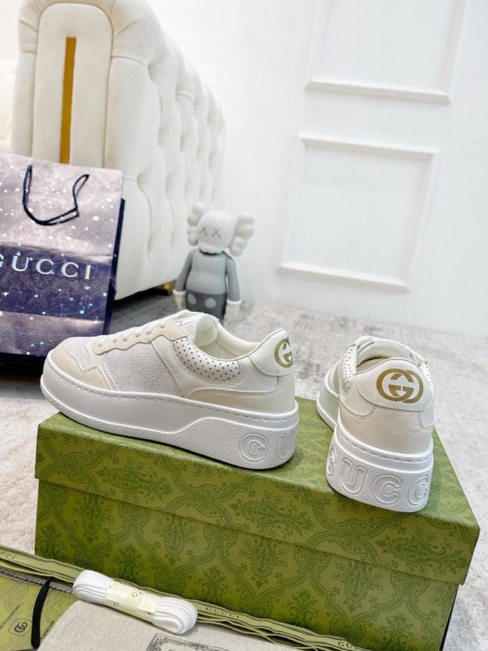 GUCCI Gg Canvas Trainer 'White Grey'