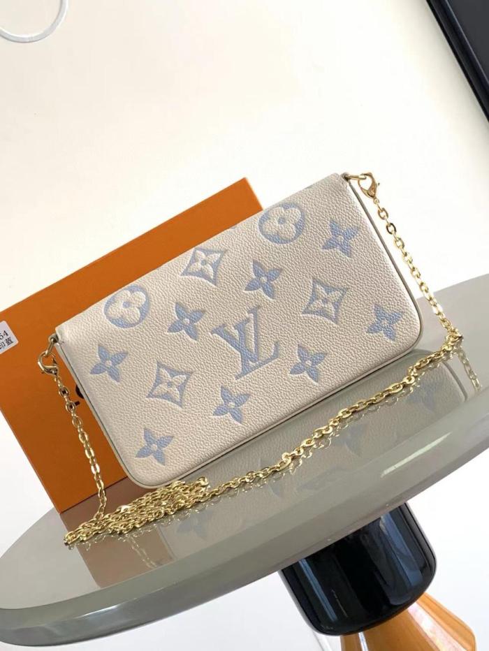 LOUIS VUITTON Pochette Félicie Monogram Empreinte Leather M83025 size 21*3*12 cm