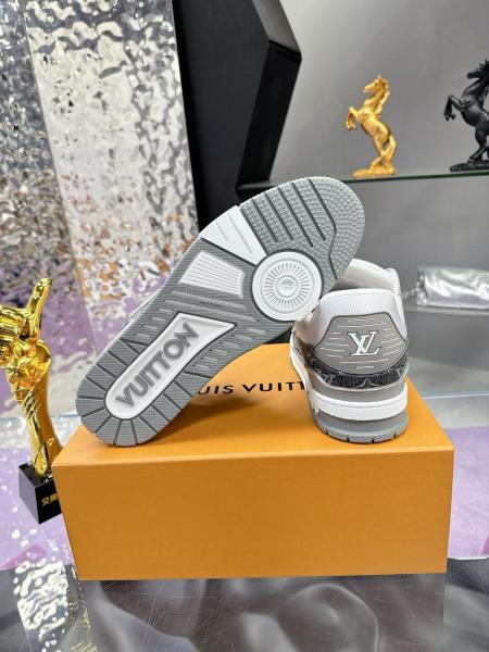 Louis Vuitton Trainer Monogram Denim Grey White
