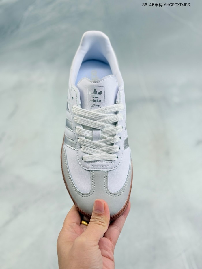 adidas Samba OG White Silver Metallic Grey