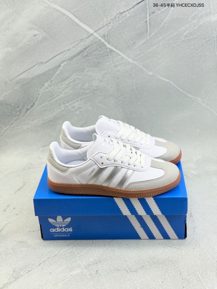 adidas Samba OG White Silver Metallic Grey