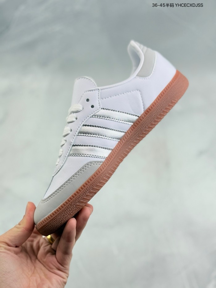 adidas Samba OG White Silver Metallic Grey