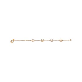 FENDI Fendi hollow pattern decoration bracelet women's gold 
