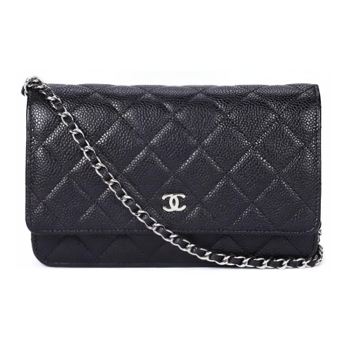 CHANEL Embossed Calfskin Chain Bag Mahjong Bag Shoulder Bag Regular Women's Black AP0250-Y01588-C3906 size 18.5*3*13 cm