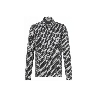 DIOR Shirt Men's Beige Marine Blue