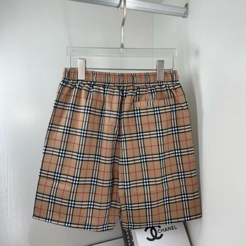 Burberry Check pattern lace-up casual shorts men's brown