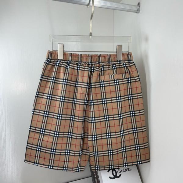 Burberry Check pattern lace-up casual shorts men's brown