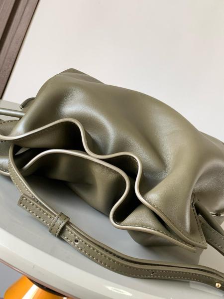 LOEWE Flamenco Nappa Cowhide Shoulder Bag, Crossbody Bag, Handbag Mini Women's Dark Khaki Green A411FC2X73-3969 size 23.9*9*18 cm