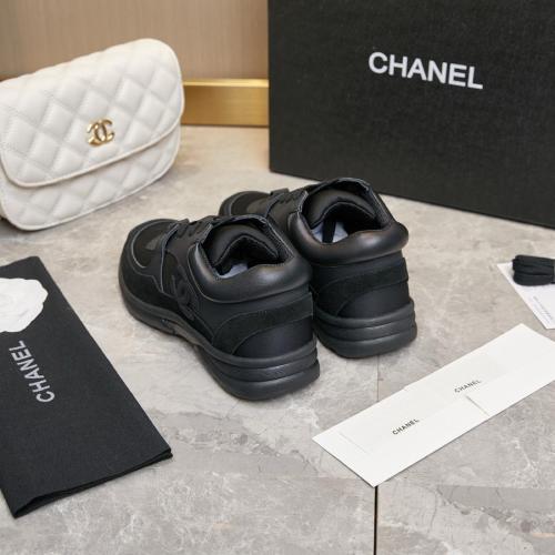 CHANEL Low Top Trainer Cc Triple Black Suede