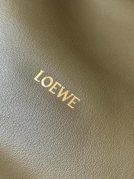 LOEWE Flamenco Nappa Cowhide Shoulder Bag, Crossbody Bag, Handbag Mini Women's Dark Khaki Green A411FC2X73-3969 size 23.9*9*18 cm