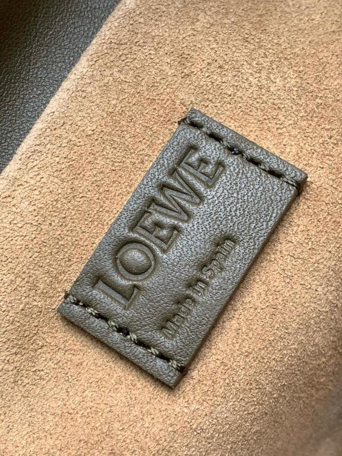 LOEWE Flamenco Nappa Cowhide Shoulder Bag, Crossbody Bag, Handbag Mini Women's Dark Khaki Green A411FC2X73-3969 size 23.9*9*18 cm