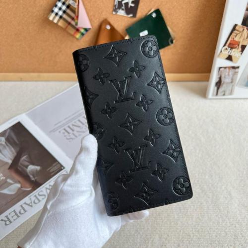 LOUIS VUITTON Brazza Wallet Monogram Shadow Black M62900 size 10*2*19 cm
