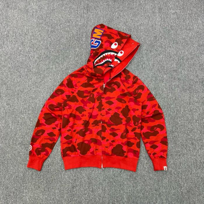 A BATHING APE Color Camo Shark Full Zip Hoodie