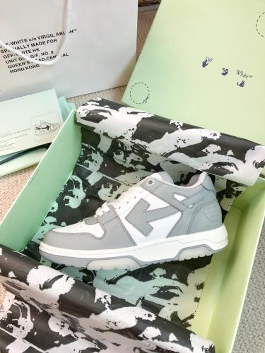 OFF-WHITE Out Of Office  OOO  Low Tops Grey White