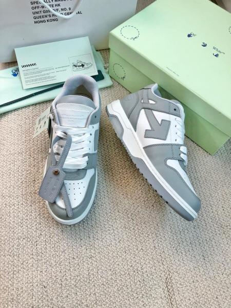 OFF-WHITE Out Of Office  OOO  Low Tops Grey White