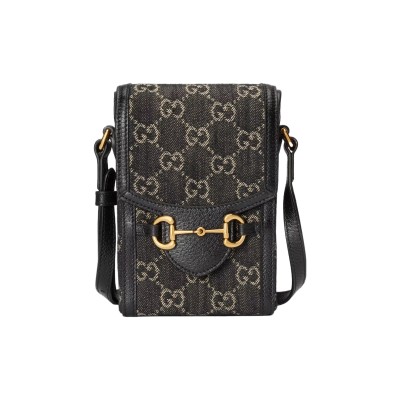 GUCCI Horsebit 1955 Cellphone Pouches 625615-UN3BG-1274 size 11.43*4.06*17.02 cm