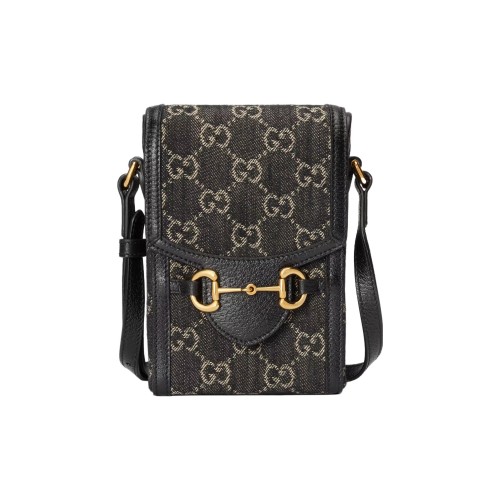 GUCCI Horsebit 1955 Cellphone Pouches 625615-UN3BG-1274 size 11.43*4.06*17.02 cm