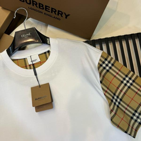 Burberry Drop Shoulder Sleeve T Shirt Women's White