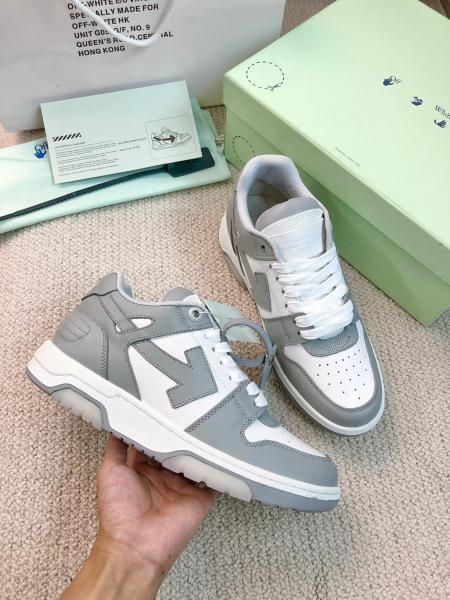OFF-WHITE Out Of Office  OOO  Low Tops Grey White