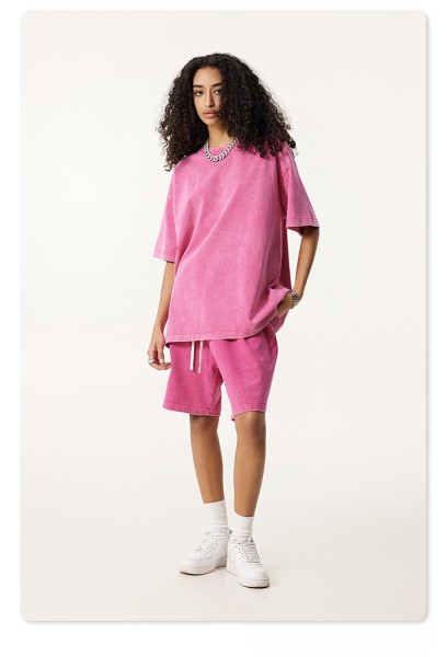 Oversized T-shirt and shorts set 8 colors Customized logo