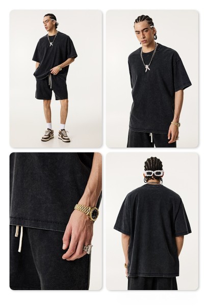 Oversized T-shirt and shorts set 8 colors Customized logo