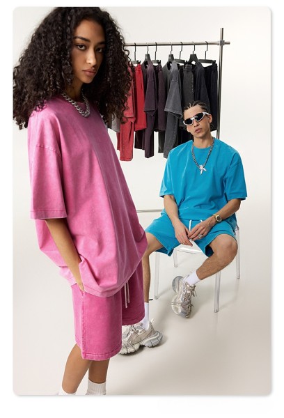 Oversized T-shirt and shorts set 8 colors Customized logo Balenciaga