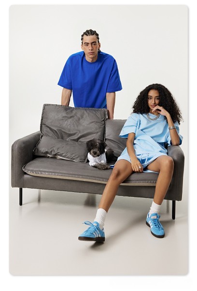 Oversized T-shirt and shorts set 20 colors Customized logo 