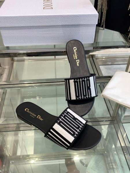 DIOR Dway Slide Slippers Women's Black