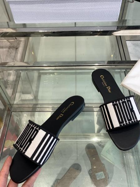 DIOR Dway Slide Slippers Women's Black